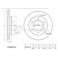 Тормозной диск передний MITSUBISHI PAJERO III/SPORT V6/7/K9 99-/PAJERO IV V8/9 06 SAT 1422813238 STMR407116 0 T8ZO