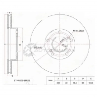 Тормозной диск передний NISSAN CEFIRO A32/33/PPRIMERA QR/QG P12/SKYLINE RB20DE R34/LAUREL RB2DE