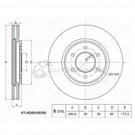 Тормозной диск передний NISSAN NAVARA 04-/ PATHFINDER R51 05