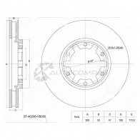 Тормозной диск передний NISSAN PATROL/SAFARI Y61 97