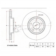 Тормозной диск передний NISSAN TEANA L33 14 SAT 1422817695 B97Y IG ST402063TA0A