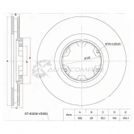 Тормозной диск передний NISSAN TERRANO/PATHFINDER R50 96-/URVAN E23/E24