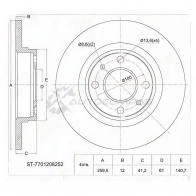 Тормозной диск передний RENAULT LOGAN 04-/SANDERO 08 SAT 1422819651 E4R09 E ST7701208252