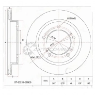 Тормозной диск передний SUZUKI VITARA/ESCUDO 88-98 SAT ST5521156B00 1422821007 KIXKJ 7C
