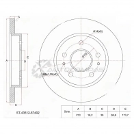 Тормозной диск передний Toyota CAMI J10/J122 99-05/DH TERIOS J10/J122 97-05