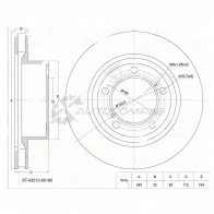 Тормозной диск передний Toyota LAND CRUISER 200/LEXUS LX570 07-15 SAT ST4351260180 M521 QX 1422823482