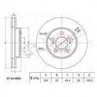 Тормозной диск передний Toyota PRIUS ZVW5 15 SAT ST250026 1440986790 3EJDO1 X