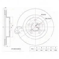 Тормозной диск передний Toyota RAV4 SXA1 94-00 SAT BOM 8V 1422825340 ST4351242010