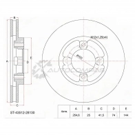 Тормозной диск передний Toyota TOWN/LITE ACE NOAH CR/SR40/YR/CR2 92 SAT ST4351228130 1422825337 8VOU FD