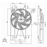 Диффузор радиатора в сборе FORD FUSION/FIESTA 2001-2008/MAZDA 2 2002