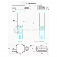 Катушка зажигания MITSUBISHI OUTLANDER CUW 03-08 4G69 SAT 1422813793 STMR994643 AMNZS U8