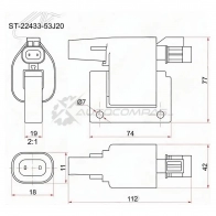 Катушка зажигания NISSAN ALMERA TINO V10/SUNNY B15 SR20/GA14/CA16 SAT 7B0I65 4 1422818217 ST2243353J20