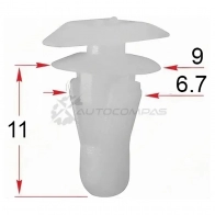 Клипса крепёжная HYUNDAI/KIA (1шт.) SAT 94OU S 1440987255 ST120015