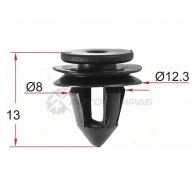 Клипса обшивки двери VAG (1 шт.) SAT STKE380 1440546484 SZ 7IK0