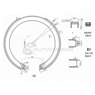 Колодки ручного тормоза MAZDA CX7 09-/CX9 09-/SSANGYONG ACTYON 2.0 05-12 SAT 71R4 2L2 1440987286 ST3130002