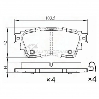 Тормозные колодки задние MITSUBISHI OUTLANDER 12-/ECLIPSE CROSS 19 SAT ST280023 5 B9Y3 1440987306