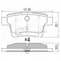 Тормозные колодки задние FORD MONDEO III 00-07 SAT ST1522073 BB LROOA 1422802060