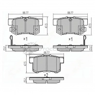 Тормозные колодки задние HONDA CR-V RD 02-06/STREAM 01