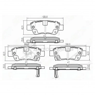 Тормозные колодки задние HONDA CR-V RE SAT 1422804860 ST43022SWWG02 ZJG DA