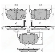 Тормозные колодки задние HYUNDAI ELANTRA 00-06/COUPE 01-09/TIBURON 06-09