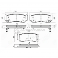 Тормозные колодки задние HYUNDAI SANTA-FE 06 SAT 1422806817 G SDG0 ST583022BA20