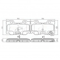 Тормозные колодки задние INFINITI FX S51 08-10 SAT JS6Y TMT STD4060JL00K 1422818796