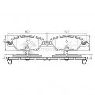 Тормозные колодки задние MAZDA CX5 15 SAT K3F ES 1440528252 STKAY02648Z