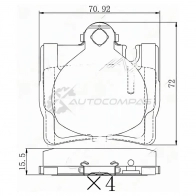 Тормозные колодки задние MERCEDES CL-CLASS C215 99-06/S-CLASS W220 98-05 SAT 1440987327 H CFBYGV ST280064