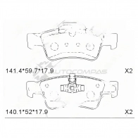 Тормозные колодки задние MERCEDES GL X164/ML W164/G W463