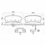 Тормозные колодки задние MERCEDES GTS 14-/S-CLASS W222 13 SAT ST280011 Z7 RTF 1440530464