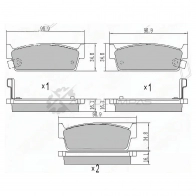 Тормозные колодки задние NISSAN CEDRIC Y32/33/LAUREL C33/34/SKYLINE R32/33 SAT STAY060NS036 OR 9S9 1422817790