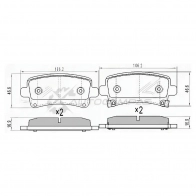 Тормозные колодки задние OPEL INSIGNIA 2009-2017 SAT 3GE9X E ST1605130 1440517730