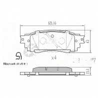 Тормозные колодки задние Toyota CAMRY SV70 17-/RAV 4 A50 18