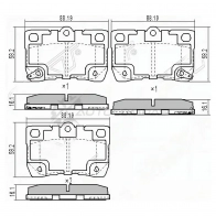 Тормозные колодки задние Toyota MARK X/CROWN 03-/LEXUS GS300/GS430/GS460 SAT AV6 893 ST0446622190 1422829911