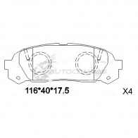 Тормозные колодки задние Toyota MARK2 98 SAT 1422830561 Q8J A9S ST0446622170