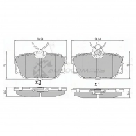 Тормозные колодки задние VW TRANSPORTER IV 90-03