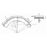 Тормозные колодки задние барабан Toyota DYNA 02-16