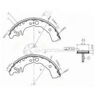 Тормозные колодки задние барабанные Toyota DUET 99-/DAIHATSU YRV 01 SAT ST04495B2080 1440515015 X YGKRDK