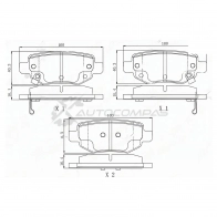 Тормозные колодки задние CHERY TIGGO T11 05-14/TIGGO 4 17-/ TIGGO 7 16-/LIFAN X60 11 SAT ST280081 1440987349 MB 7KXP