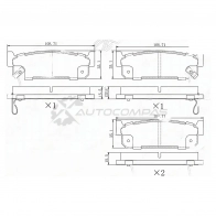 Тормозные колодки задние NISSAN CEDRIC Y34/GLORIA Y34 99-04 SAT 1440987350 FA UKG ST280090