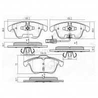 Тормозные колодки передние AUDI A4 04-08 A6 05-11 SAT ST8K0698151F 7 TFXN5 1422833353