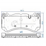 Тормозные колодки передние AUDI A6 08-/Q3 13-/MERCEDES GL-CLASS X166/S-CLASS W222