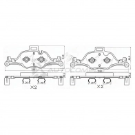 Тормозные колодки передние BMW 7 G11/G12 15-20/X3 G01/F97 18-/X5 G05/F95 18 SAT 1440987356 ST280038 M2EV UFB