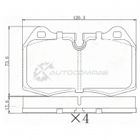 Тормозные колодки передние BMW E34 92-95/E38 94-01/E31 90-99 SAT 1440987357 1 X8XQ ST280034