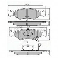 Тормозные колодки передние CHEVROLET COBALT 11-/RAVON R4 17-/KIA SPORTAGE 93-05 SAT S C45NZ 1422799532 ST94748947