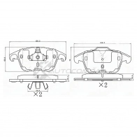 Тормозные колодки передние CITROEN C4 PICASSO 06-13/ PEUGEOT 3008 11-16/5008 09-17/ OPEL CORSA F 19 SAT 1440987365 ST280042 V N4XE