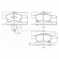 Тормозные колодки передние DODGE CARAVAN 00-07/CHRYSLER VOYAGER 00-08 SAT ST280078 L J3P8 1440987368