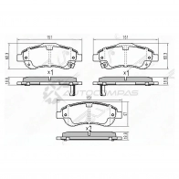 Тормозные колодки передние HONDA CR-V RE SAT ST45022SWWG01 1422805018 AAVS DM9