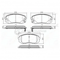 Тормозные колодки передние HYUNDAI I20 10-/HYUNDAI IX35 10-/KIA SPORTAGE 09-/HYUNDAI TUCSON 10 SAT 1422807344 ST581013SA20 QCV B7DG