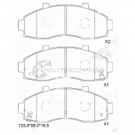 Тормозные колодки передние KIA CARNIVAL 99-06/PREGIO 96-06 SAT CIU2 FK 1440987395 ST280087